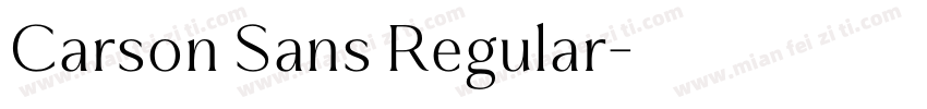 Carson Sans Regular字体转换